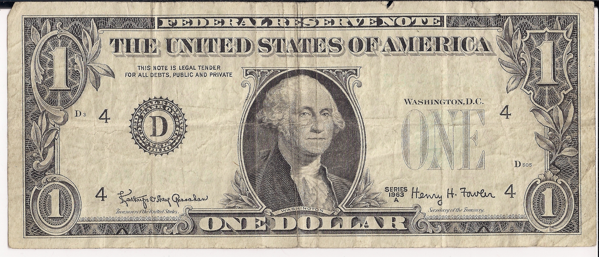 one dollar bill with no serial number