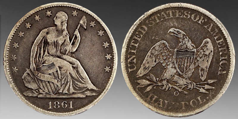 Details about  / 1855 O Seated Liberty Half Dollar Canceled Counterstamp Counterstamped #23357
