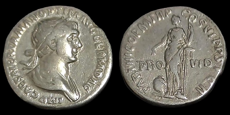 04R Trajan Denarius Providentia 114-117 AD.jpg