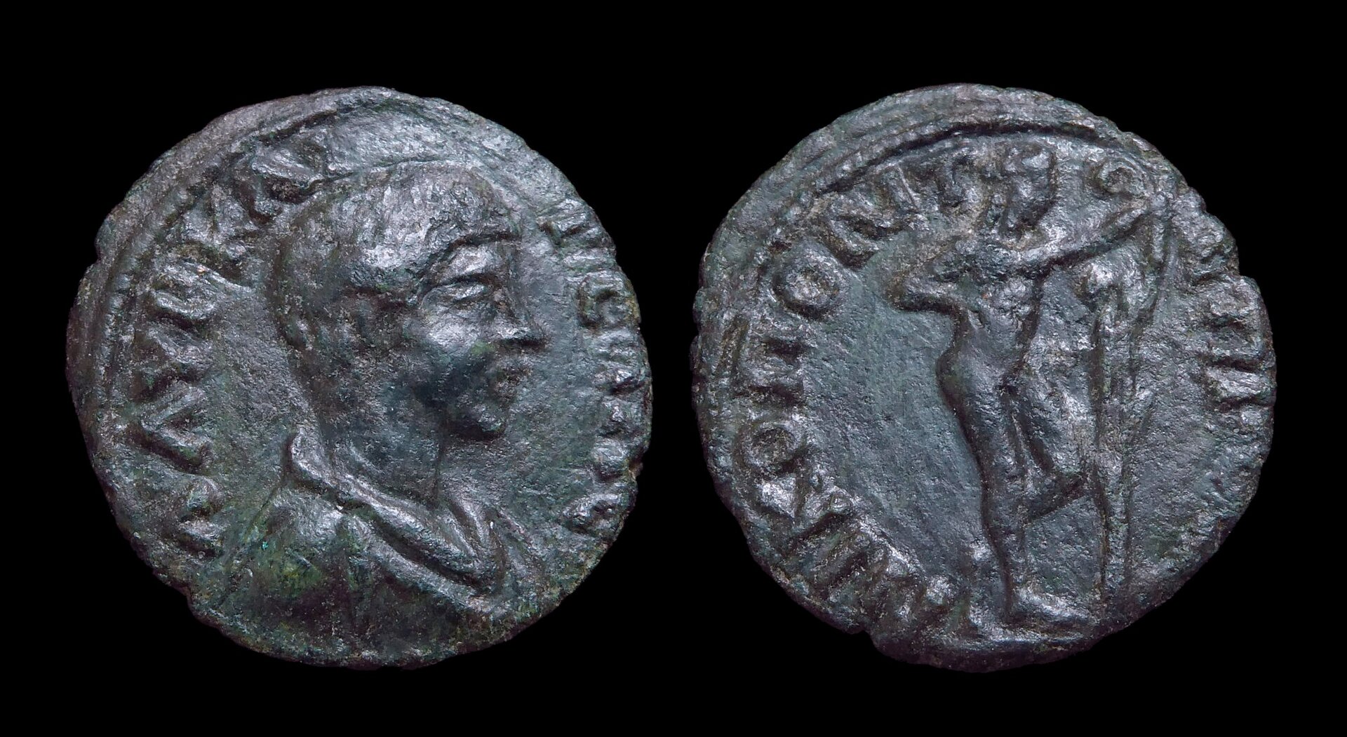 07 - 61-70 Geta - Nicopolis AE16 Apollo Sauroktonos 4271.JPG