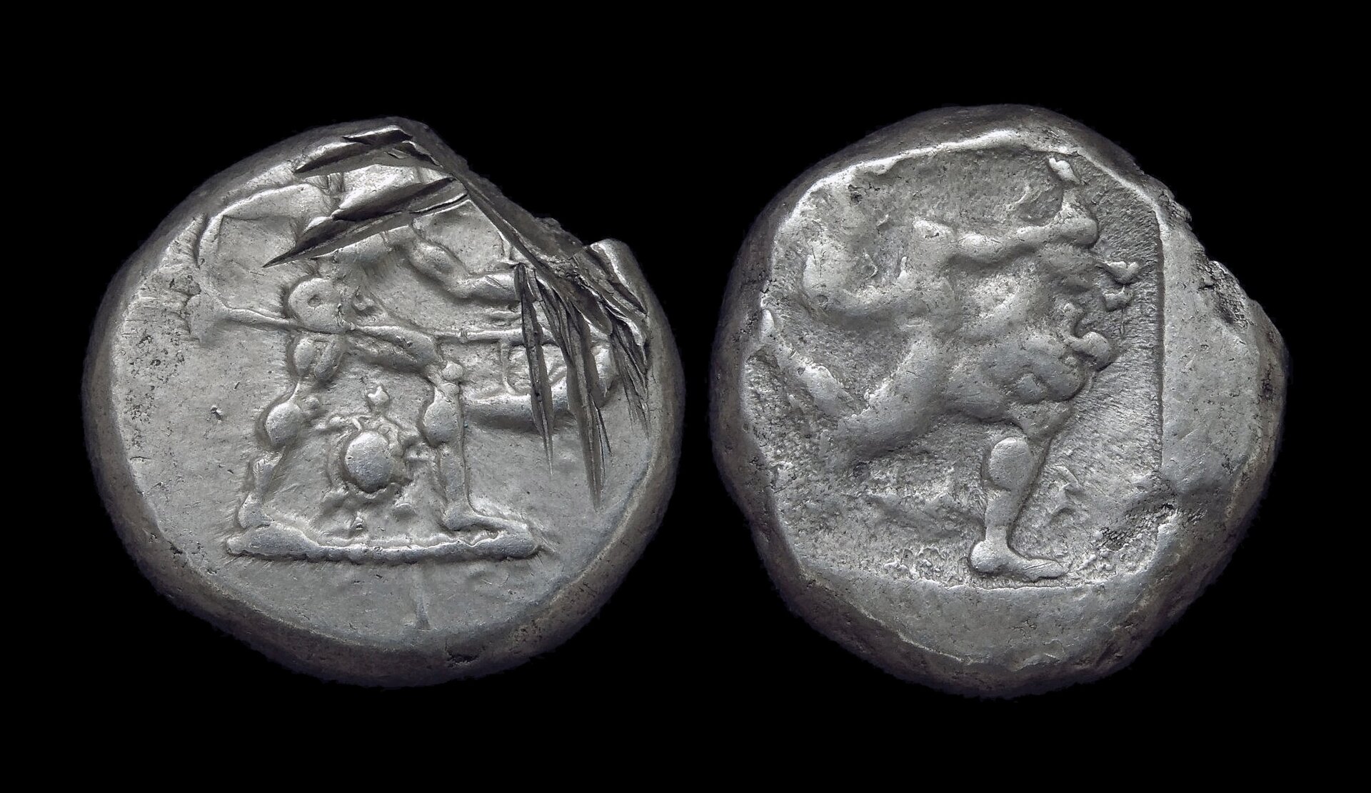 08 - $71-$80 PAMPHYLIA Aspendos - AR Stater Lion Triskeles cut 4064.JPG