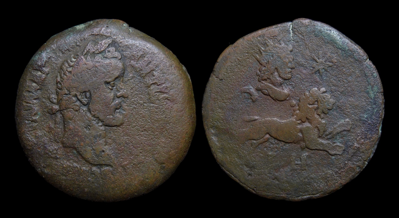 08 Antoninus Pius - Drachm Zodiac Leo Helios 2248.jpg
