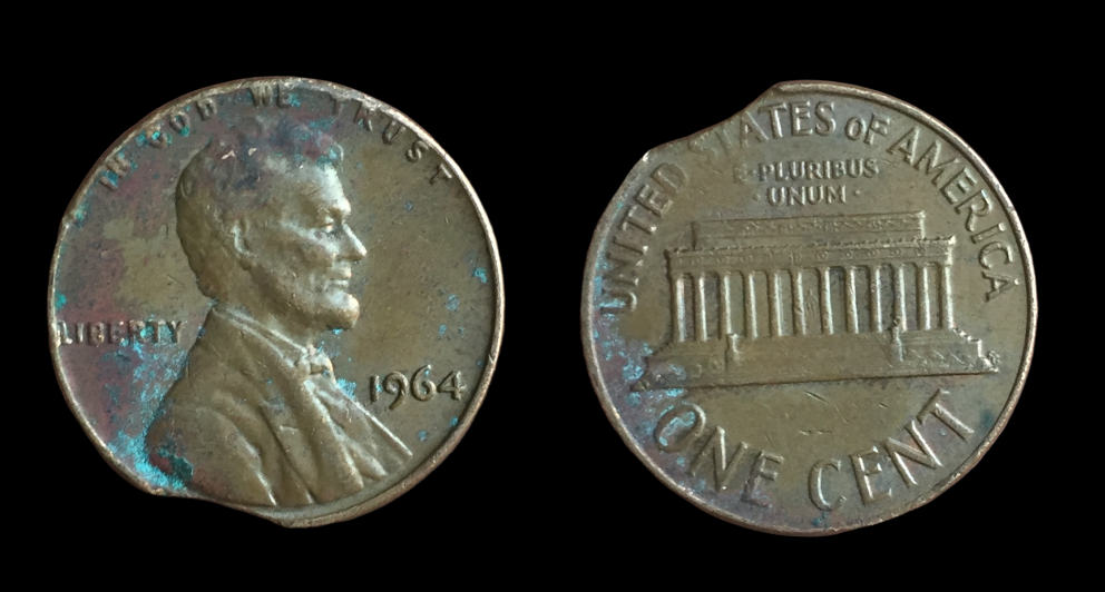 08DEC19 1964P Clipped Planchet 1c.png