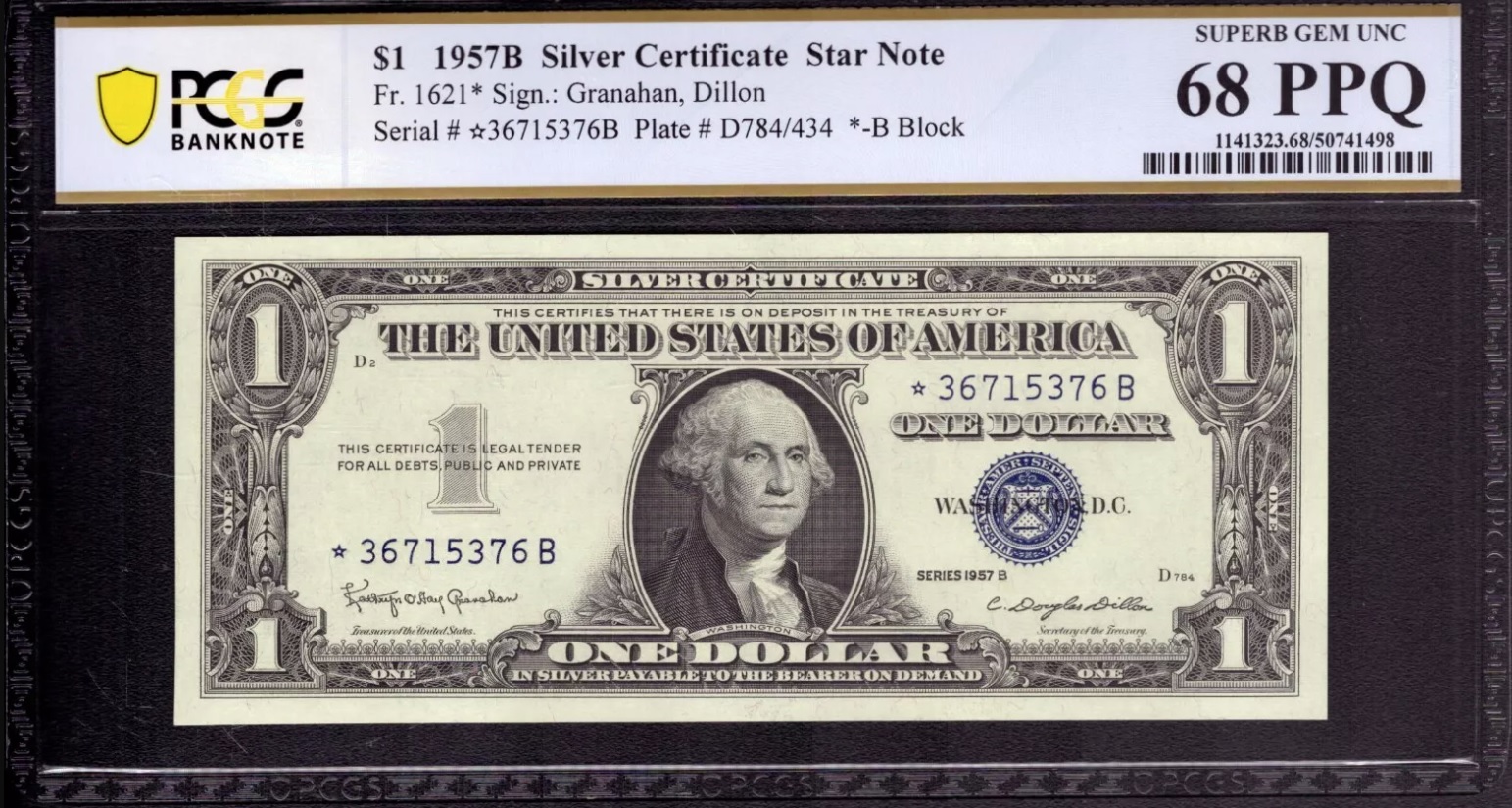 $1 1957B SC Fr#1621 PMG-68 front.jpg