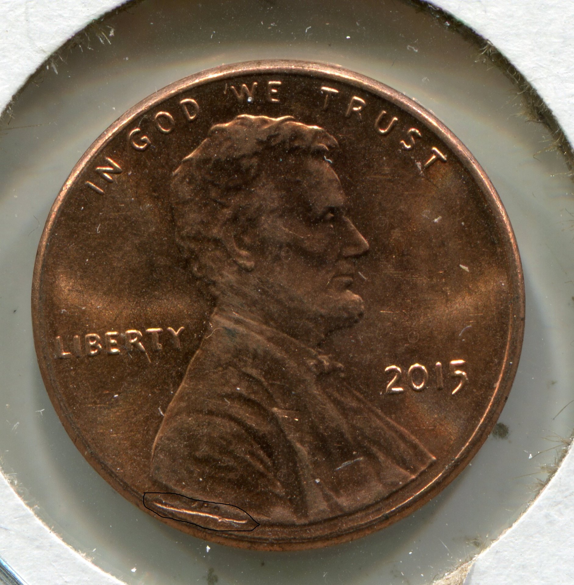 1 2015P struck through wire Lincoln Cent.jpg