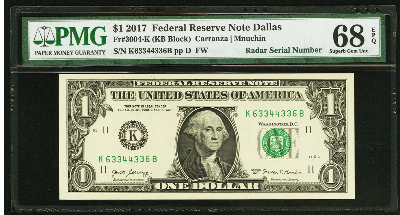 $1 2017 Fr# 3004-K Radar PMG 68.jpg