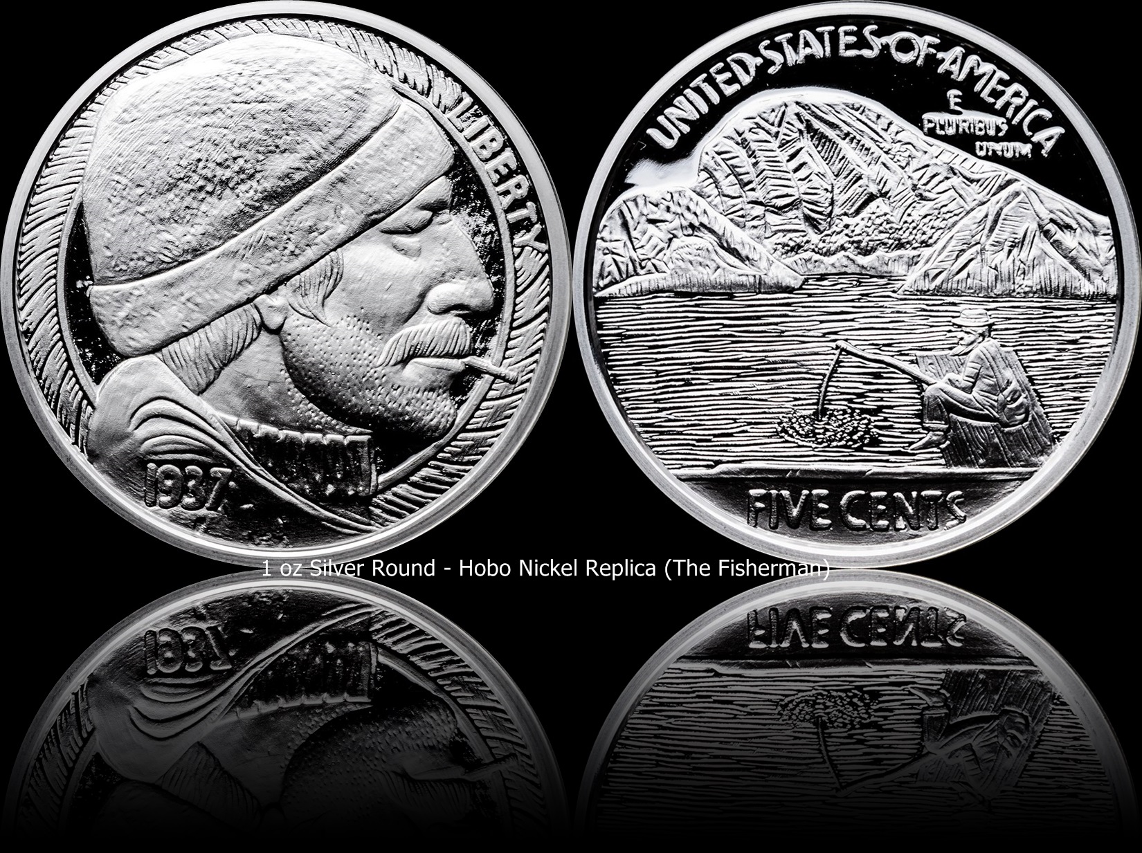 1 oz Silver Round - Hobo Nickel Replica (The Fisherman).jpg
