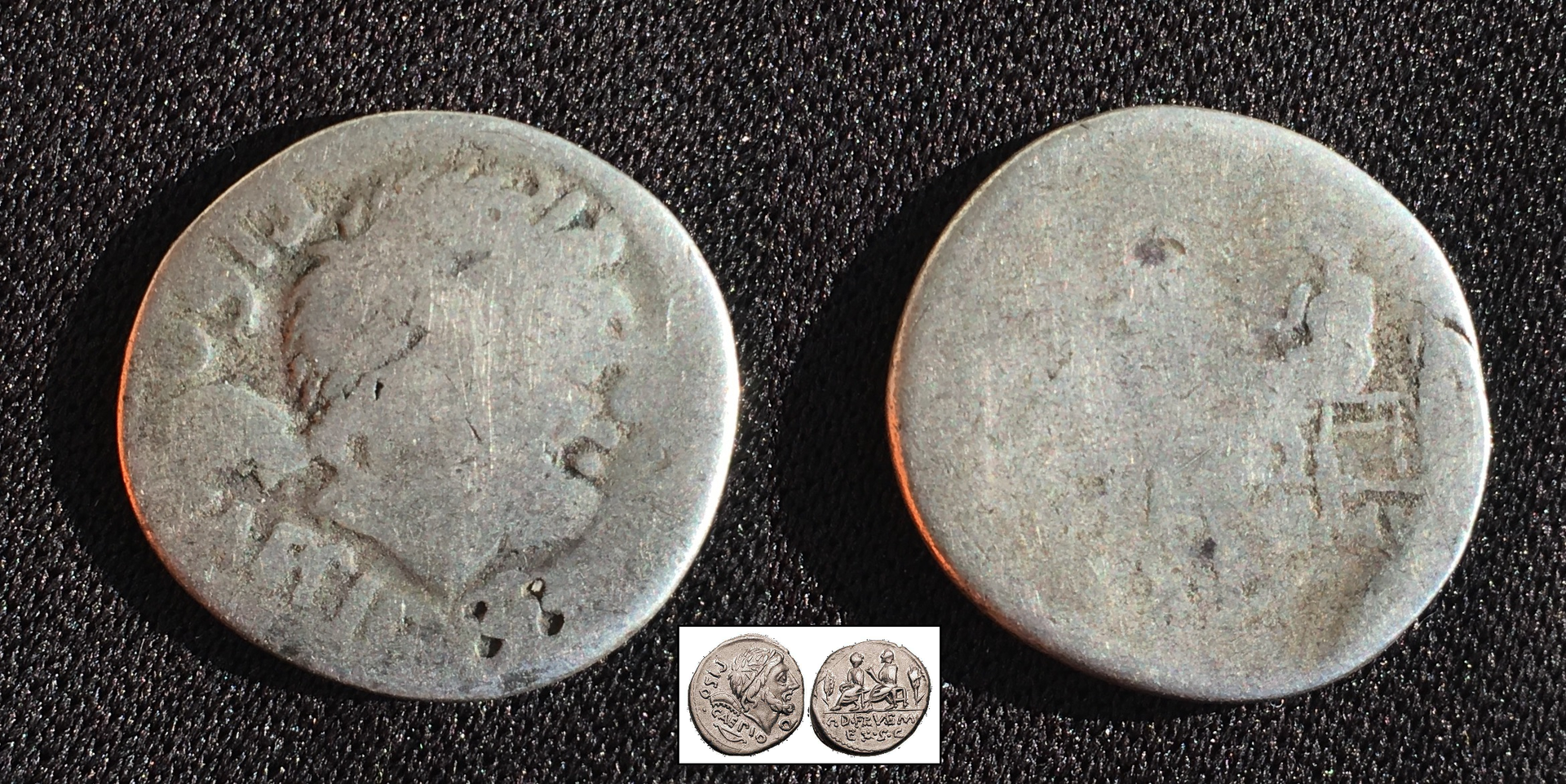 100 BC Denarius L. Calpurnius Piso Caesoninus and Q Servilius Caepio Crawford 330.1a.png