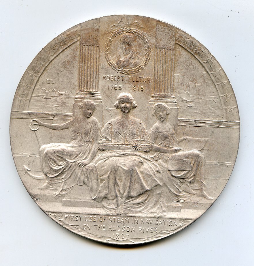 101mm Sterling Hudson-Fulton Award Medal 1909 Rev.jpg
