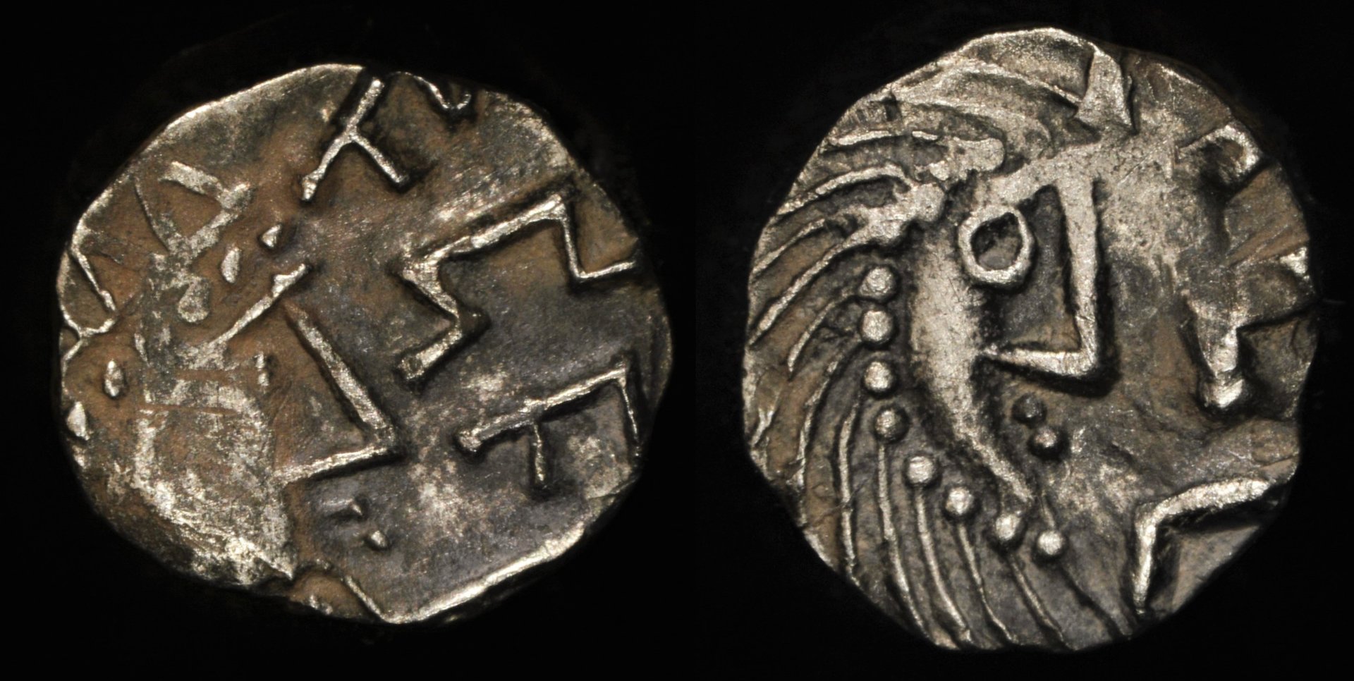 [11129] Annonymous - Likely the Netherlands (AR sceatta (series D, BMC type 10), c.700-715 AD).jpg