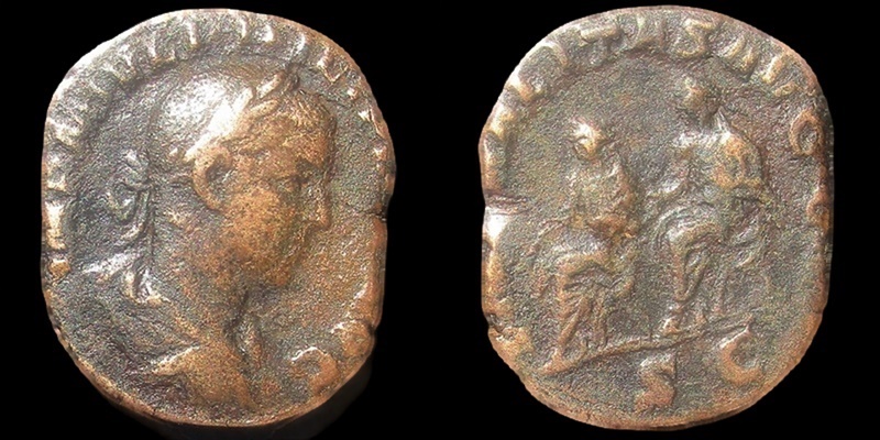 11R Philip II as Caesar - Philip I and II seated on Rev. 244 AD.jpg
