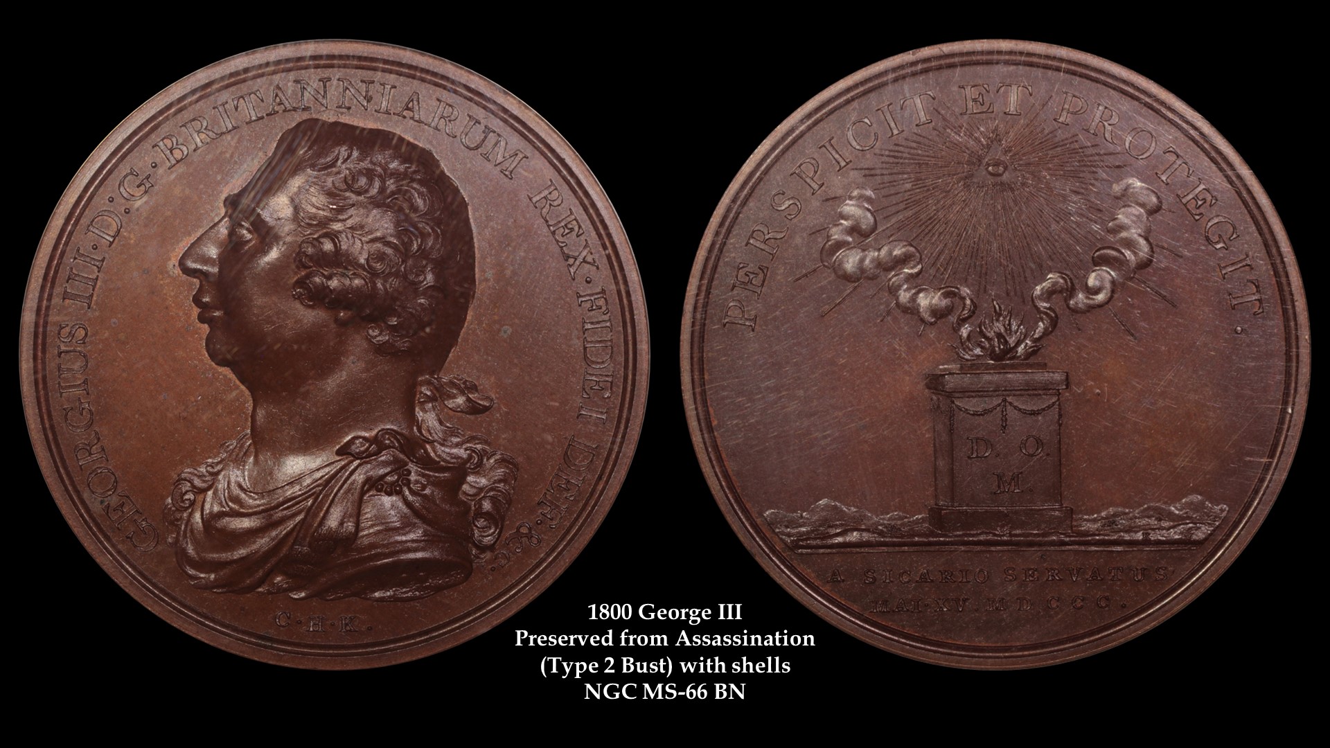 12. 1800 George III Preserved from Assassination Medal (Type 2 Bust) with shells NGC MS-66 BN.jpg