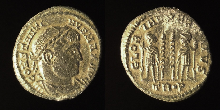 12 nr 312 Constantinus I Aug soldiers2 Trier 538.jpg