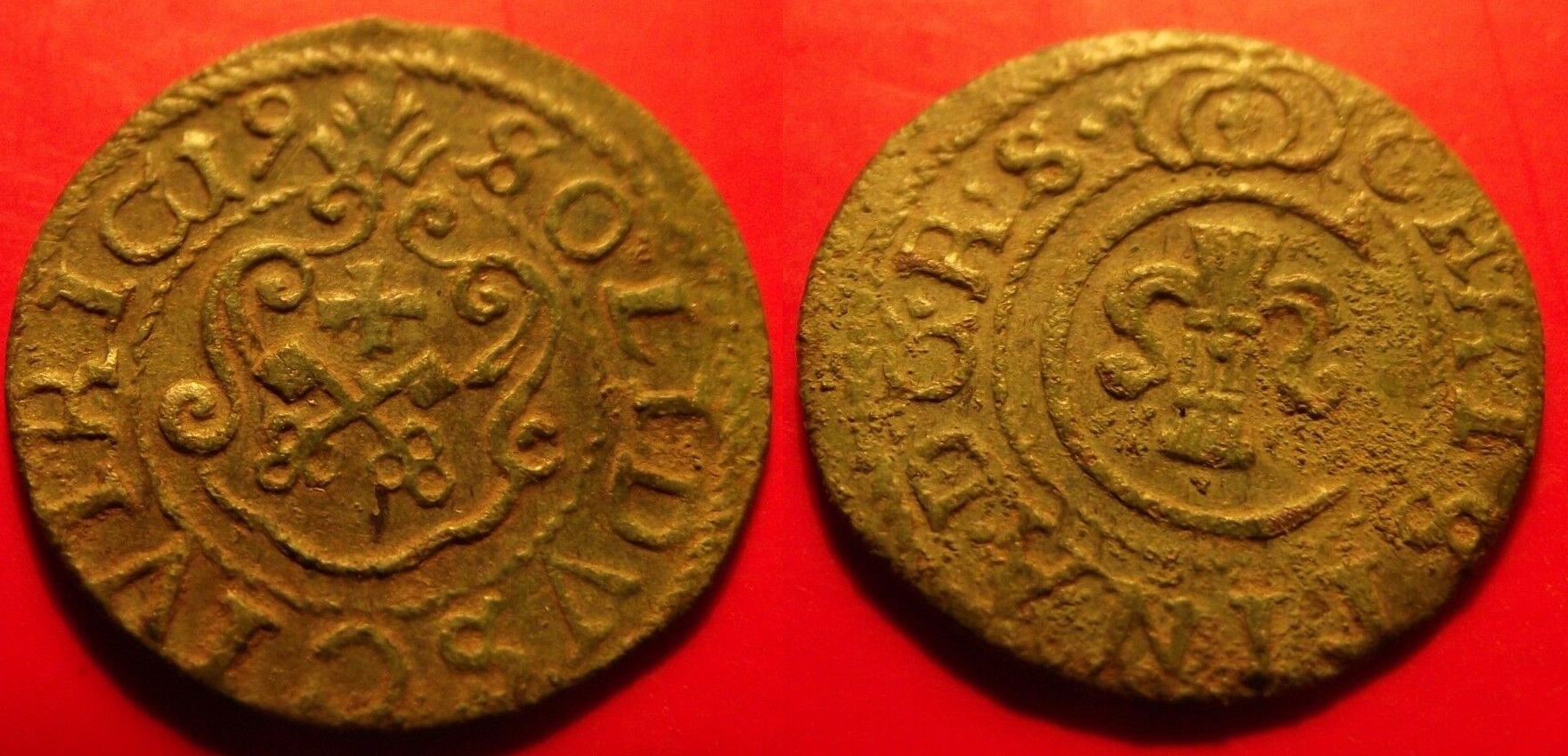 1619 Eerror (19) Sweden Livonia Queen Christina (1635-1656) RIGA Schilling Solidus Med .jpg