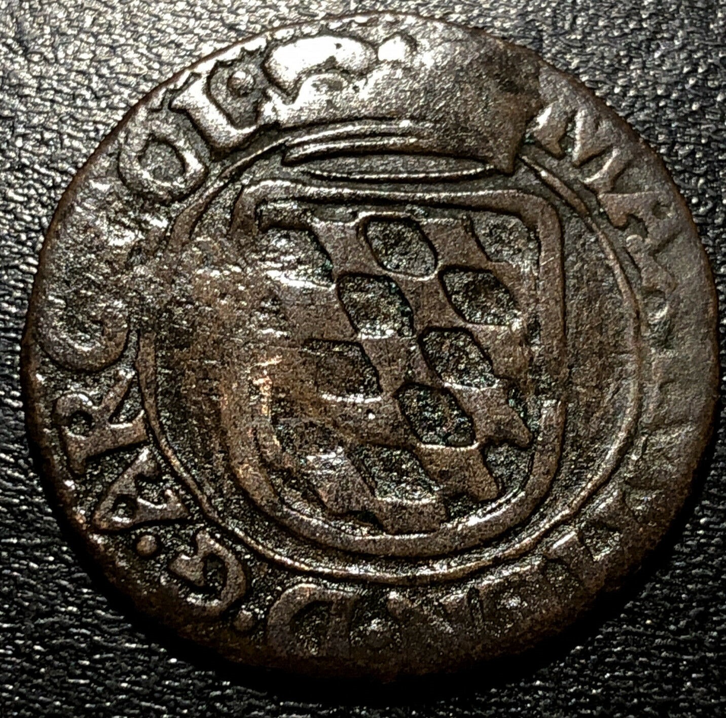 1650-1688 Belgium Liege 1 Liard Maximilian Henry of Bavaria Rare Coin.jpg
