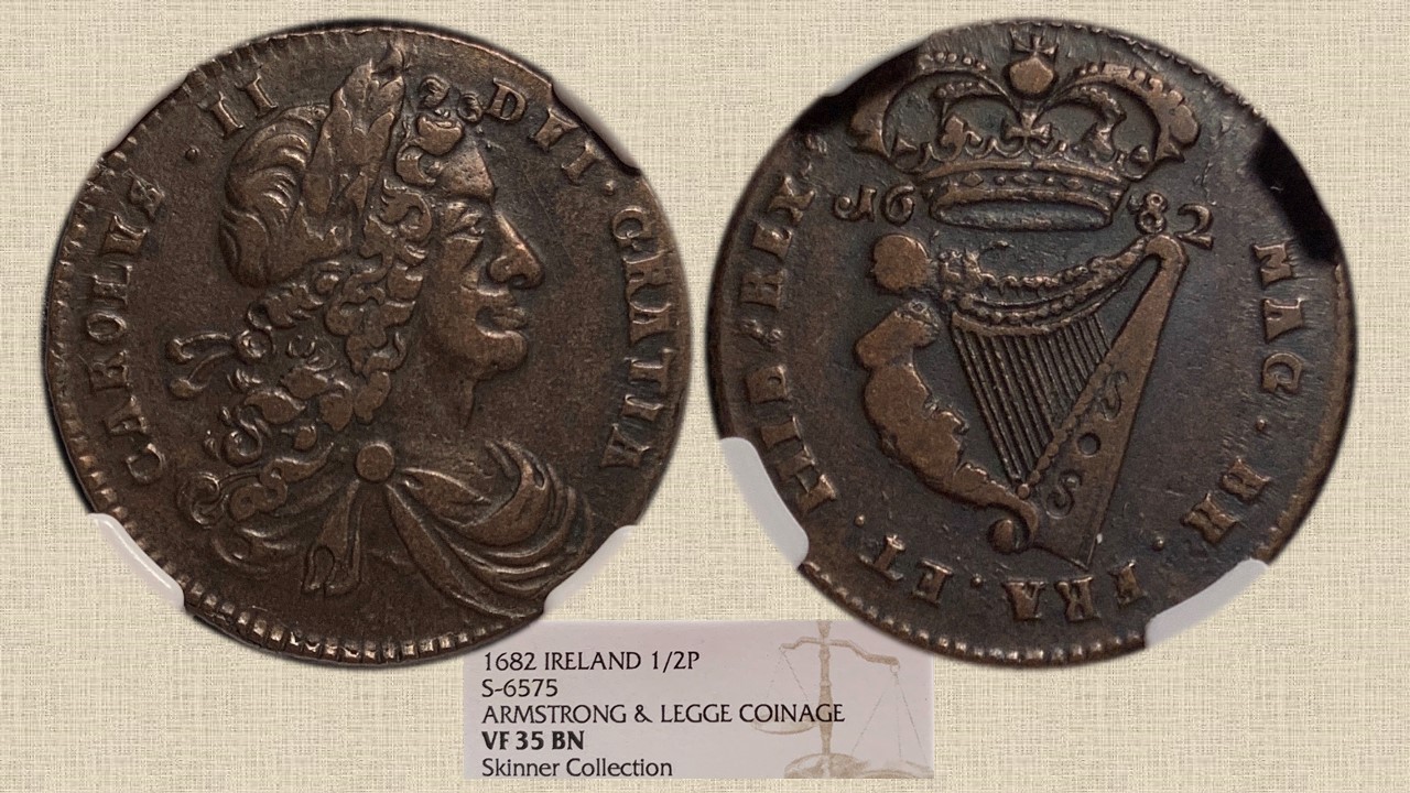 1682 Ireland Halfpenny S-6575 Armstrong & Legge Coinage NGC VF-35 BN (2).jpg