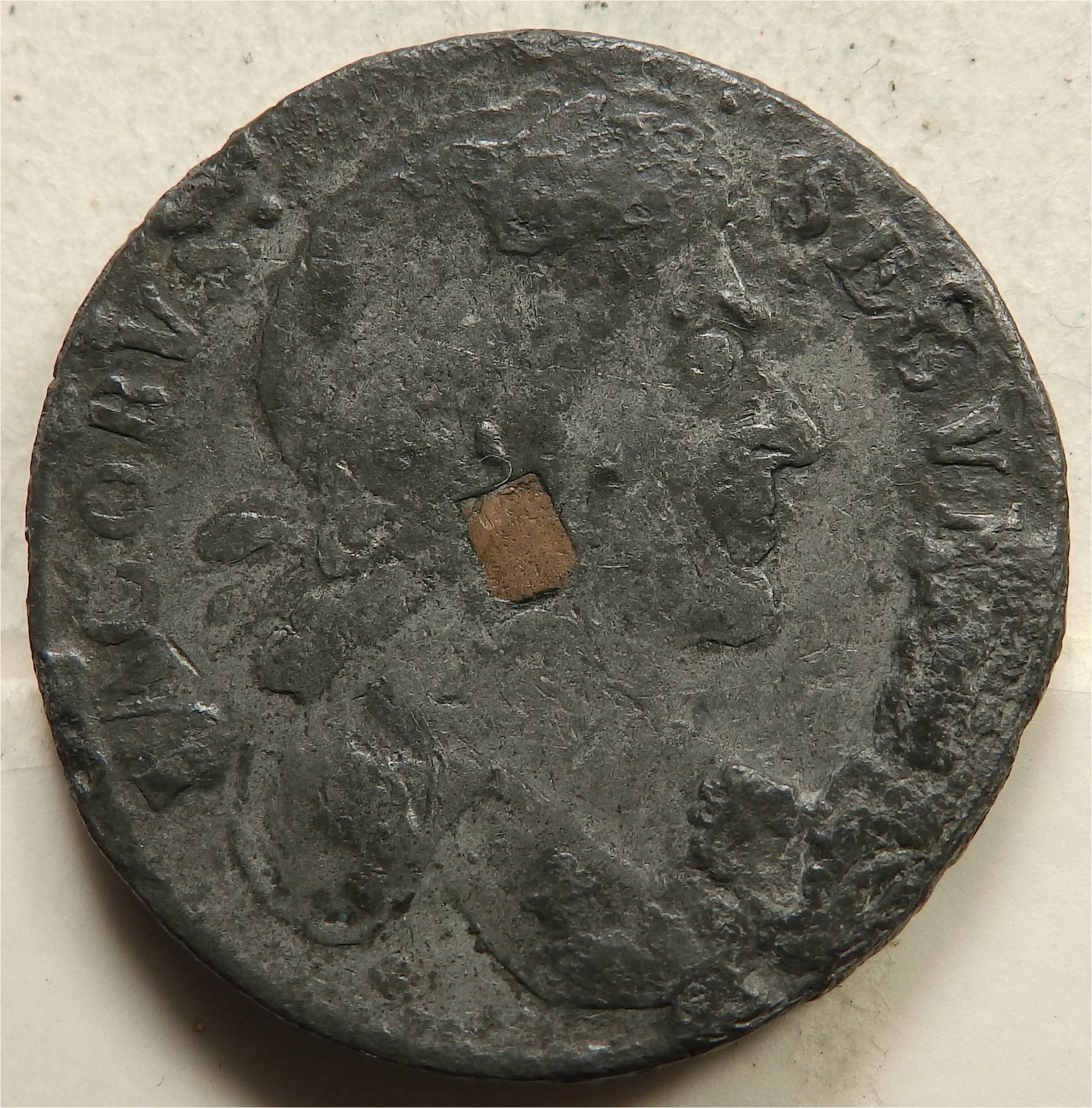 1686 Britain tin halfpenny James II obv.jpg