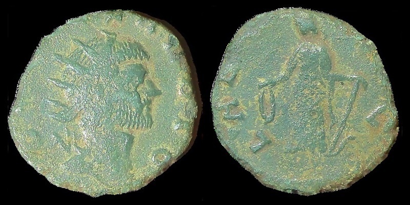 16R Claudius II 268-270 AD Posthumous Mule AE Antoninianus, Rome Mint.jpg