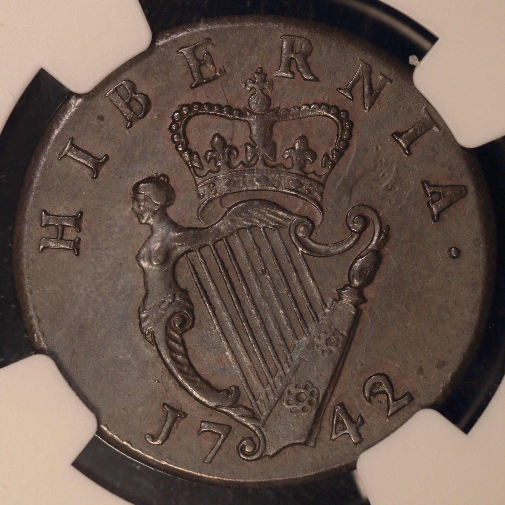 1742 Ireland Halfpenny Rev..JPG