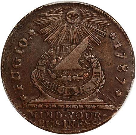 1787 Fugio Cent (PCGS XF40) Obv.jpg