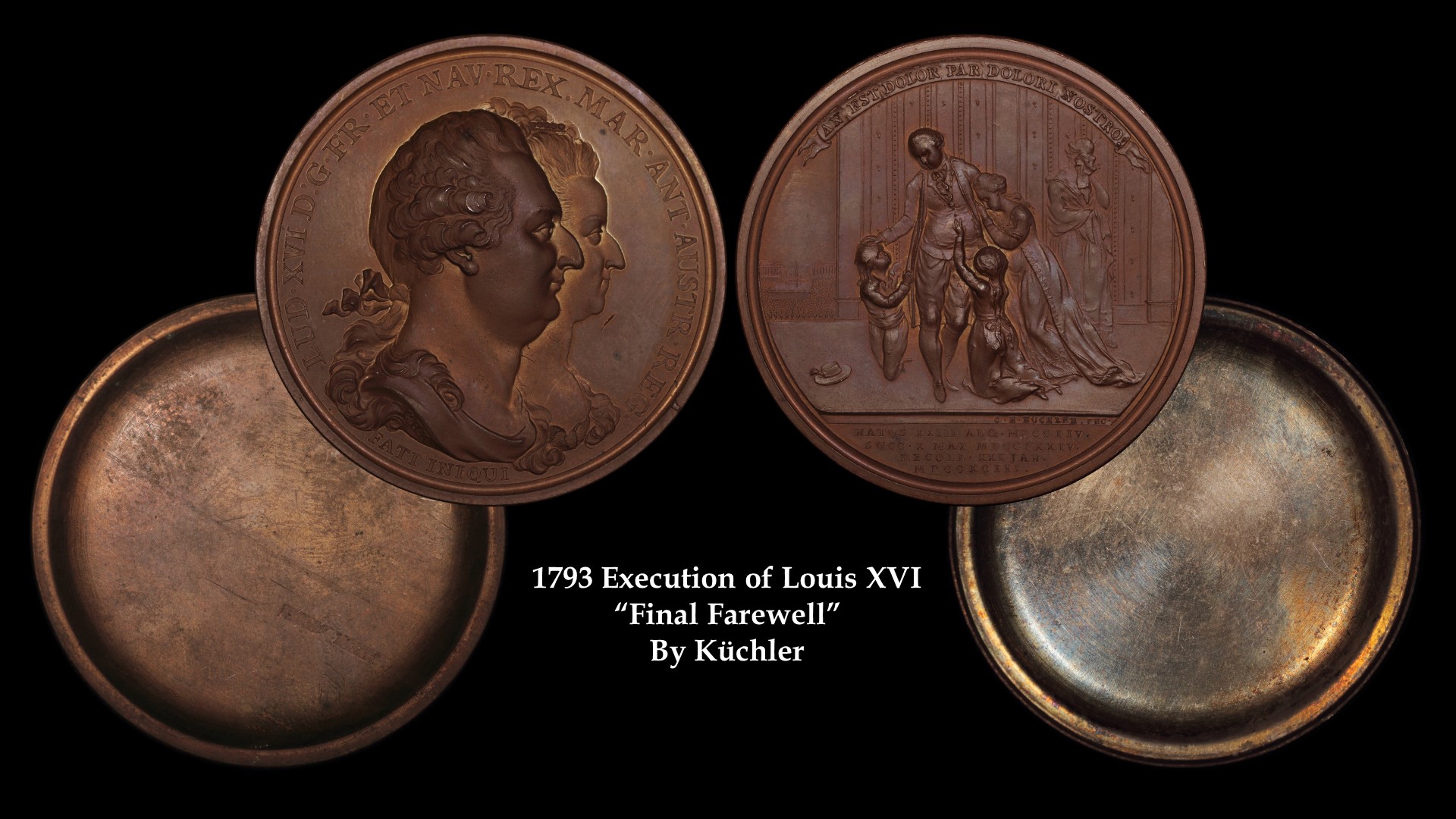 1793 Execution of Louis XVI By K. H. Küchler 48 mm Hennin 463 Pollard 1 Medal.jpg