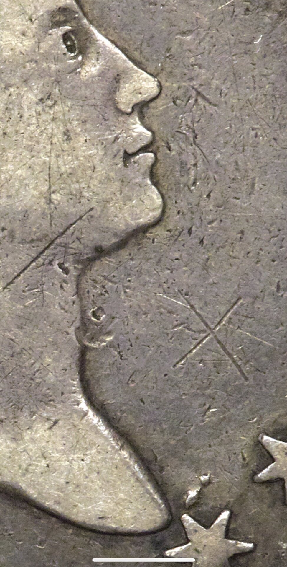 1795 Half Dollar with X closeup.jpeg