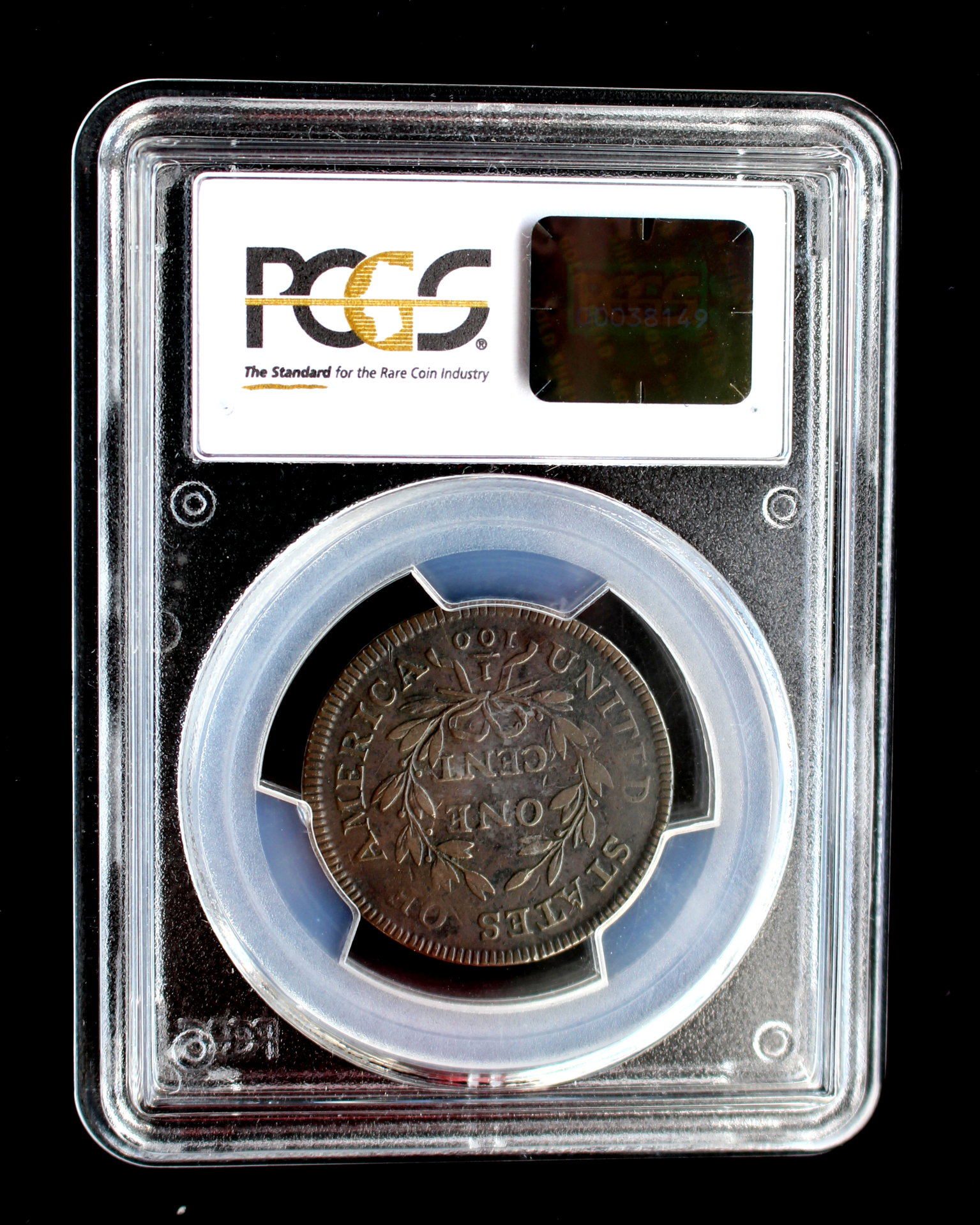 1797 Draped Bust Cent PCGS VF30 REV.JPG