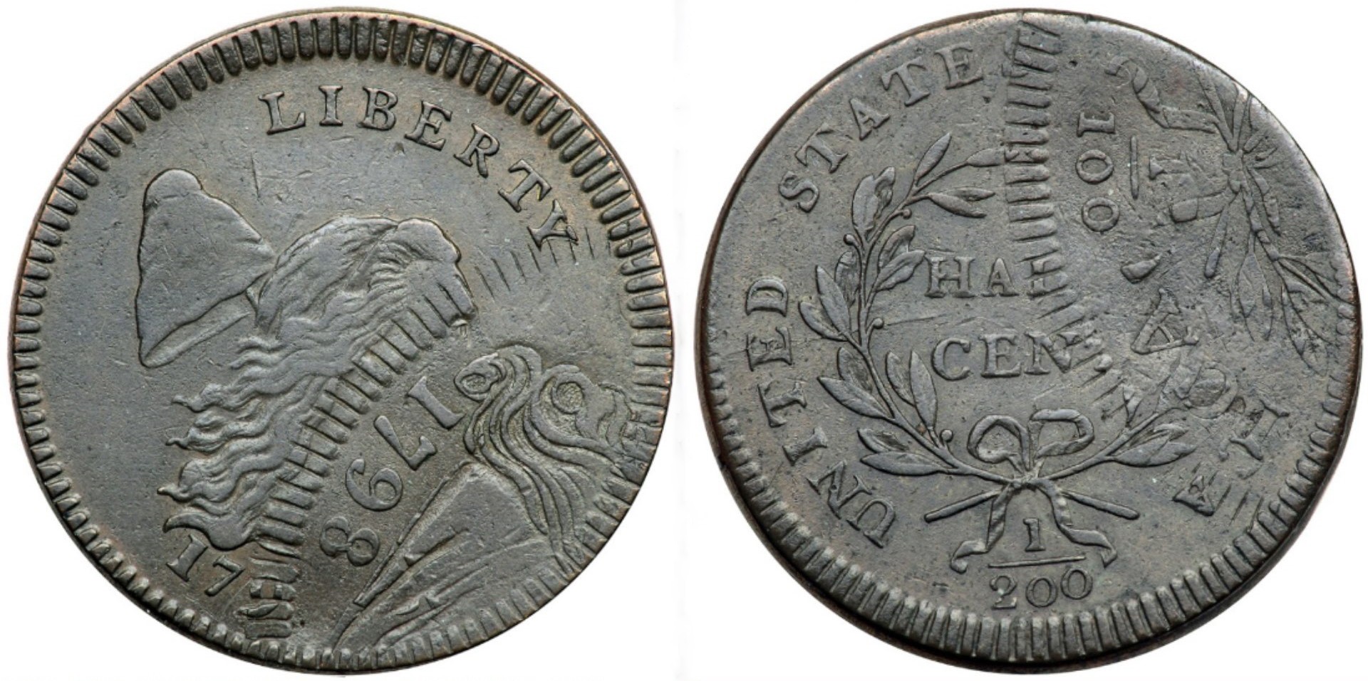 1797 HC C-03a AU53 PCGS  XF40 JRG  Over 1798 S-164.jpg