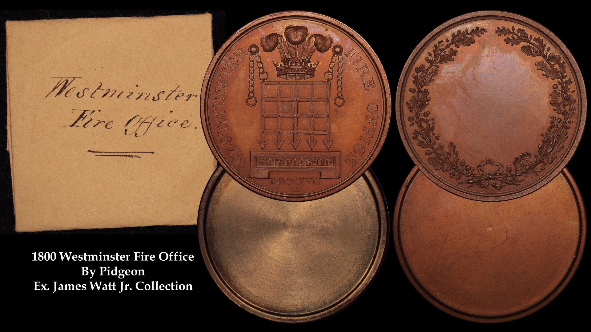 1800 Westminster Fire Office Medal With Wrapper and Shells Ex. James Watt Jr. Lot 265 40mm.jpg
