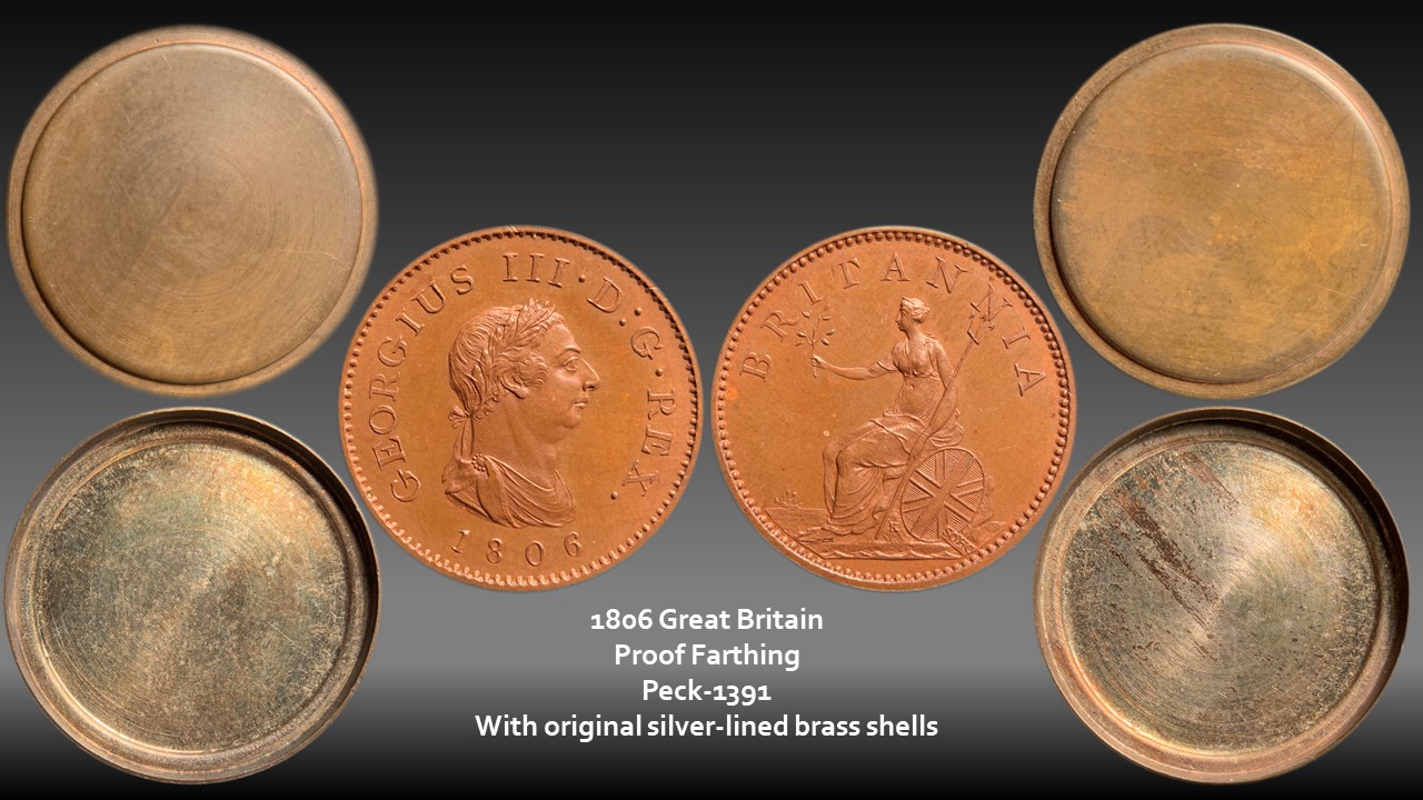 1806 Great Britain Proof Farthing P-1391 with shells.jpg