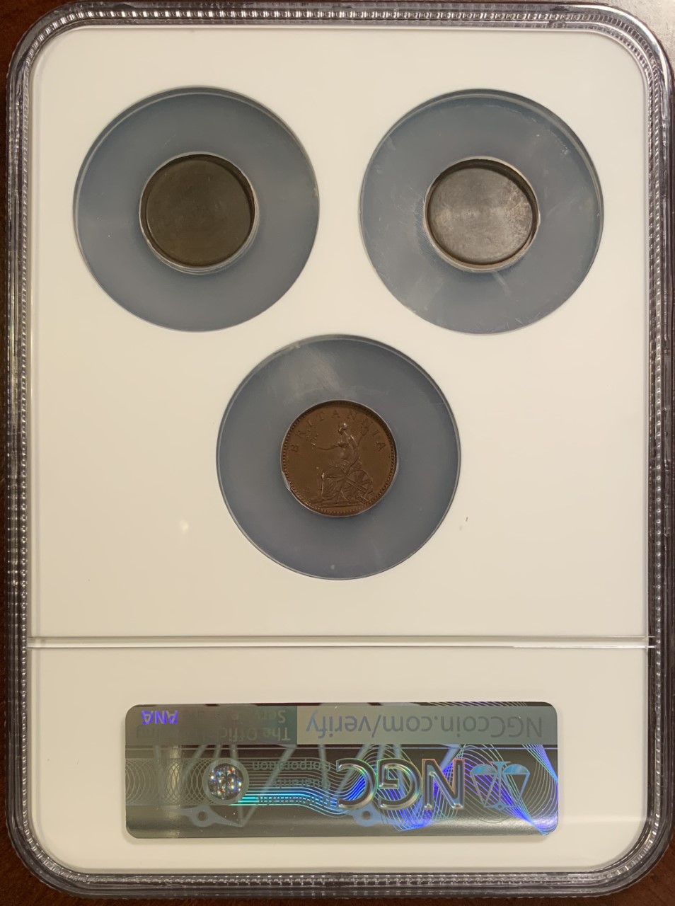 1806 Great Britain Proof Farthing P-1391 with shells NGC PF-64 BN Skinner Collection Rev..jpg
