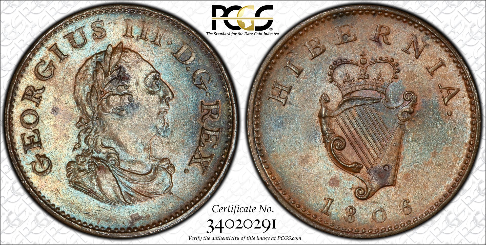 1806 Ireland Farthing PCGS MS-64 BN (PCGS CERT VERIF).jpg