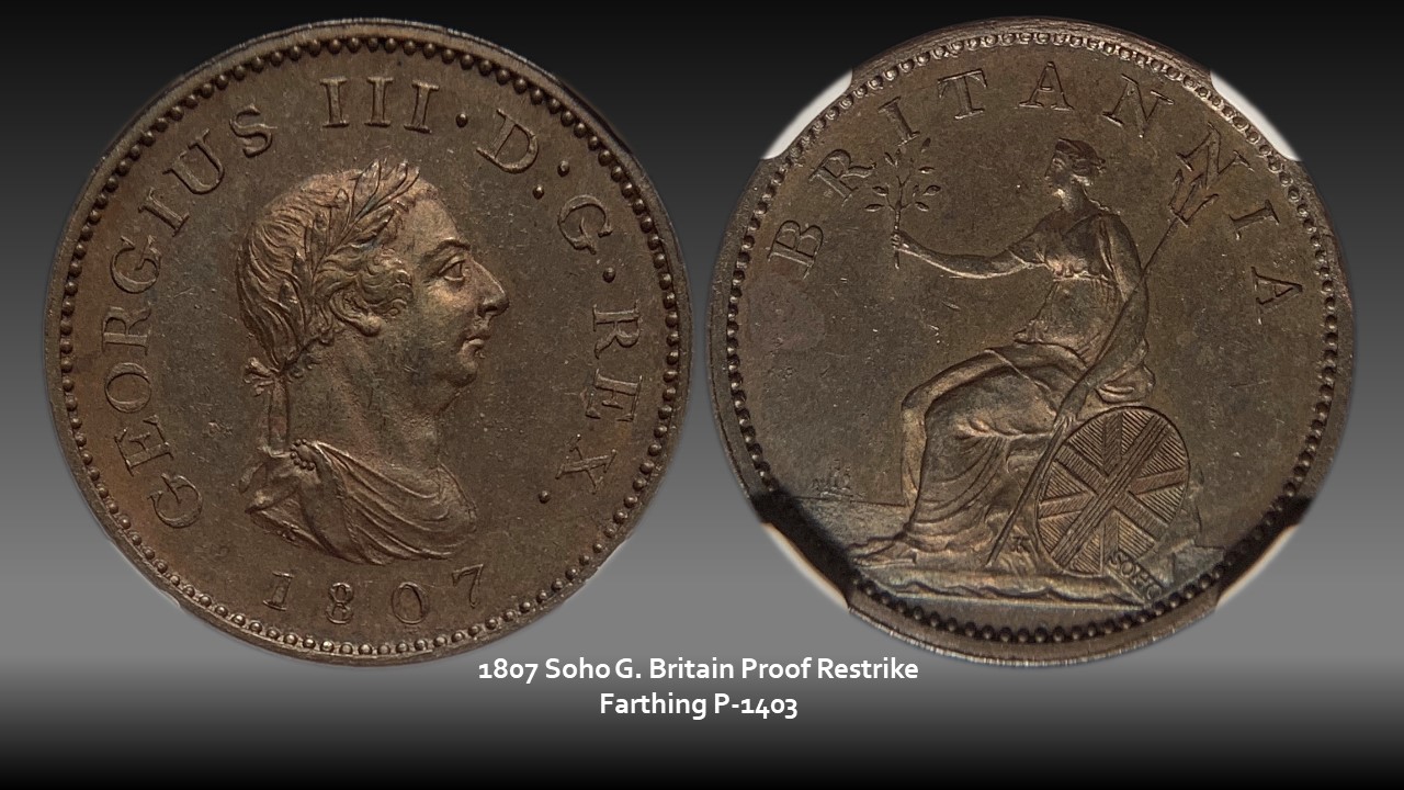 1807 Soho G. Britain Proof Restrike Farthing P-1403.jpg