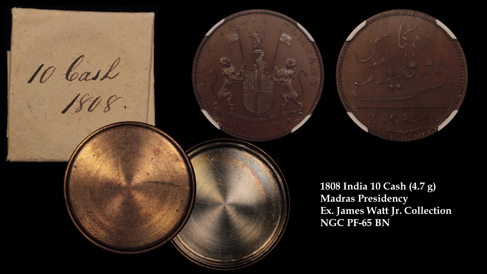 1808 India 10 Cash Madras with shells & wrapper - Ex. Watt.jpg
