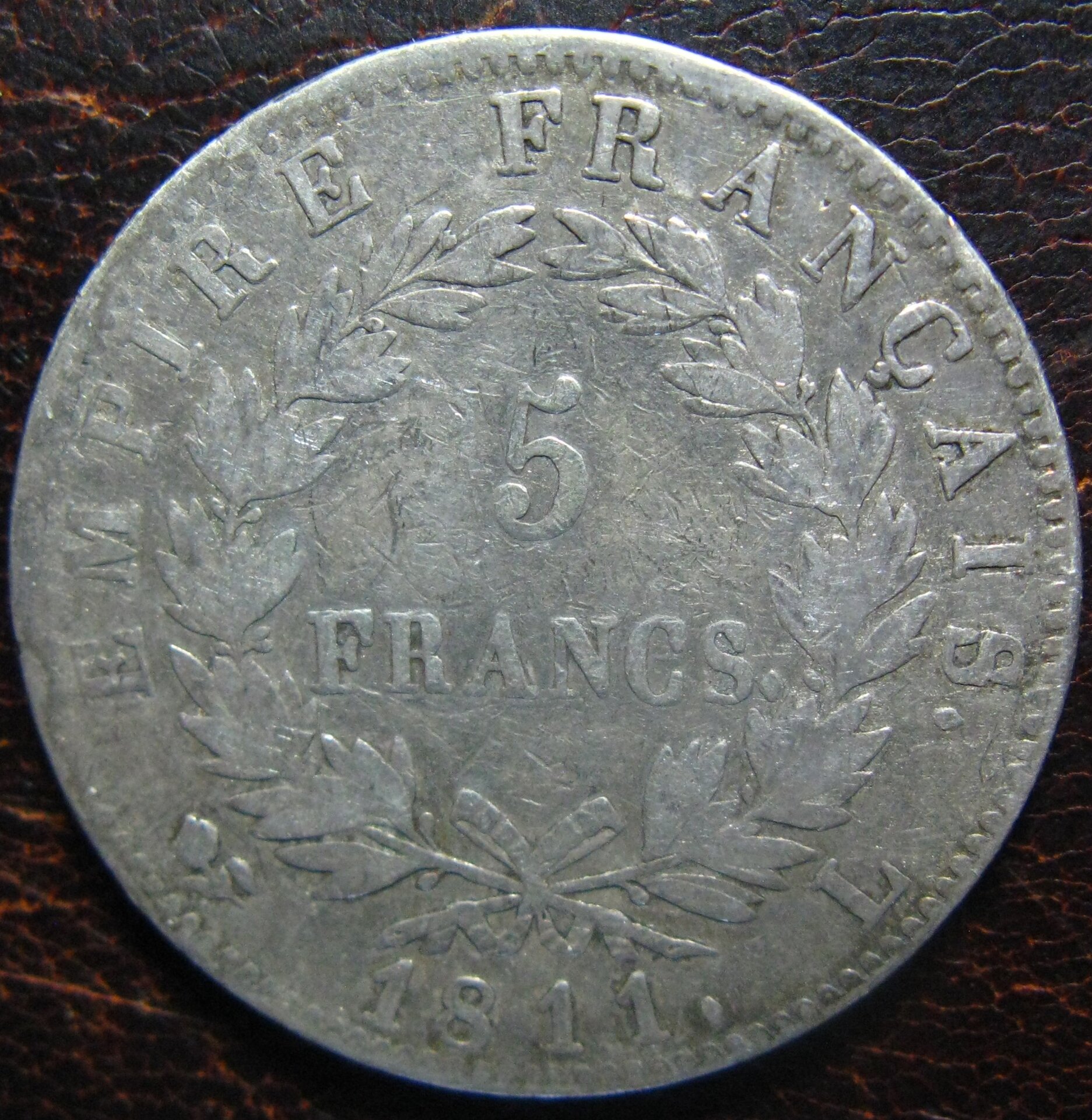 1811-L 5 francs silver (rev).JPG