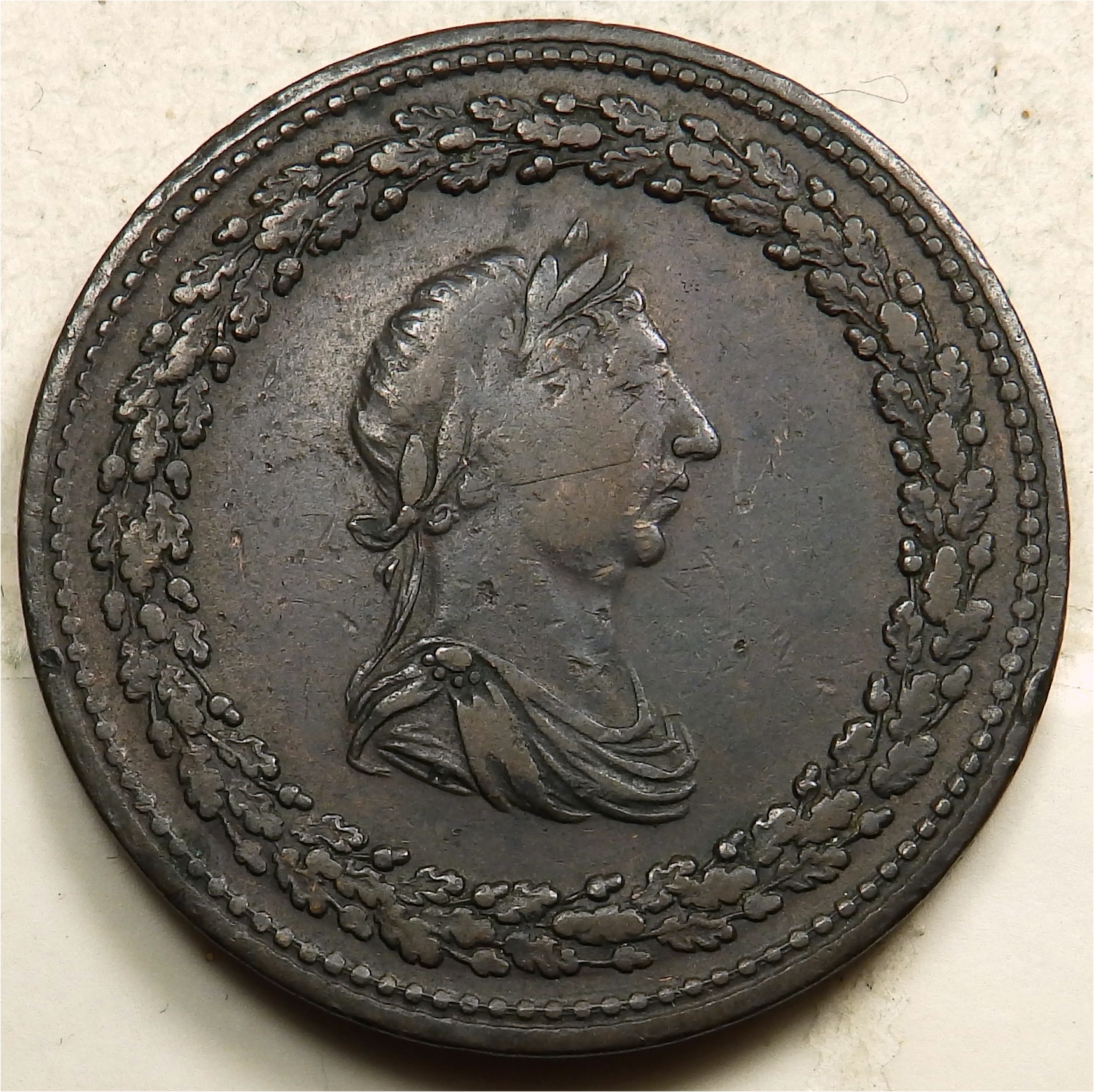 1812 Thomas Halliday halfpenny token obv.jpg