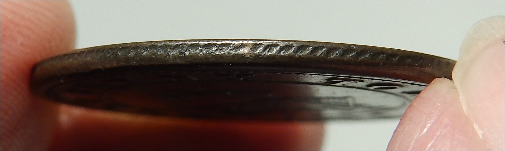 1814 Richard Hurd halfpenny token edge.jpg