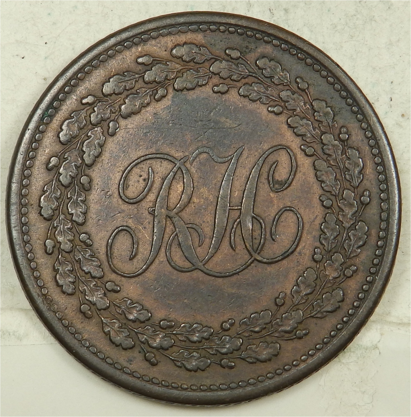 1814 Richard Hurd halfpenny token rev.jpg