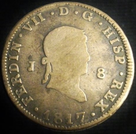 1817 Spain 8 Maravedis.JPG