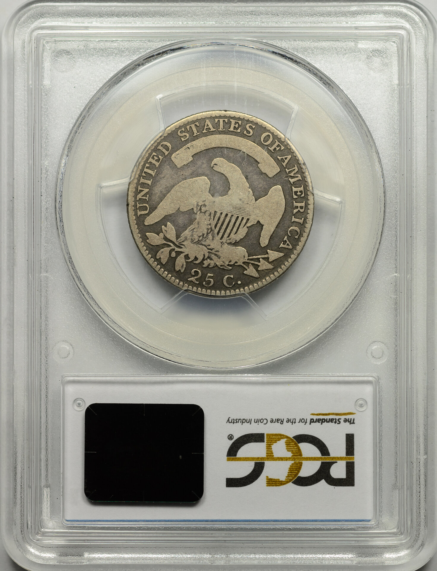 1818 25C QUARTER DOLLAR - CAPPED BUST, LARGE SIZE PCGS G6 28712922 CAC Rev Slab-2.jpg