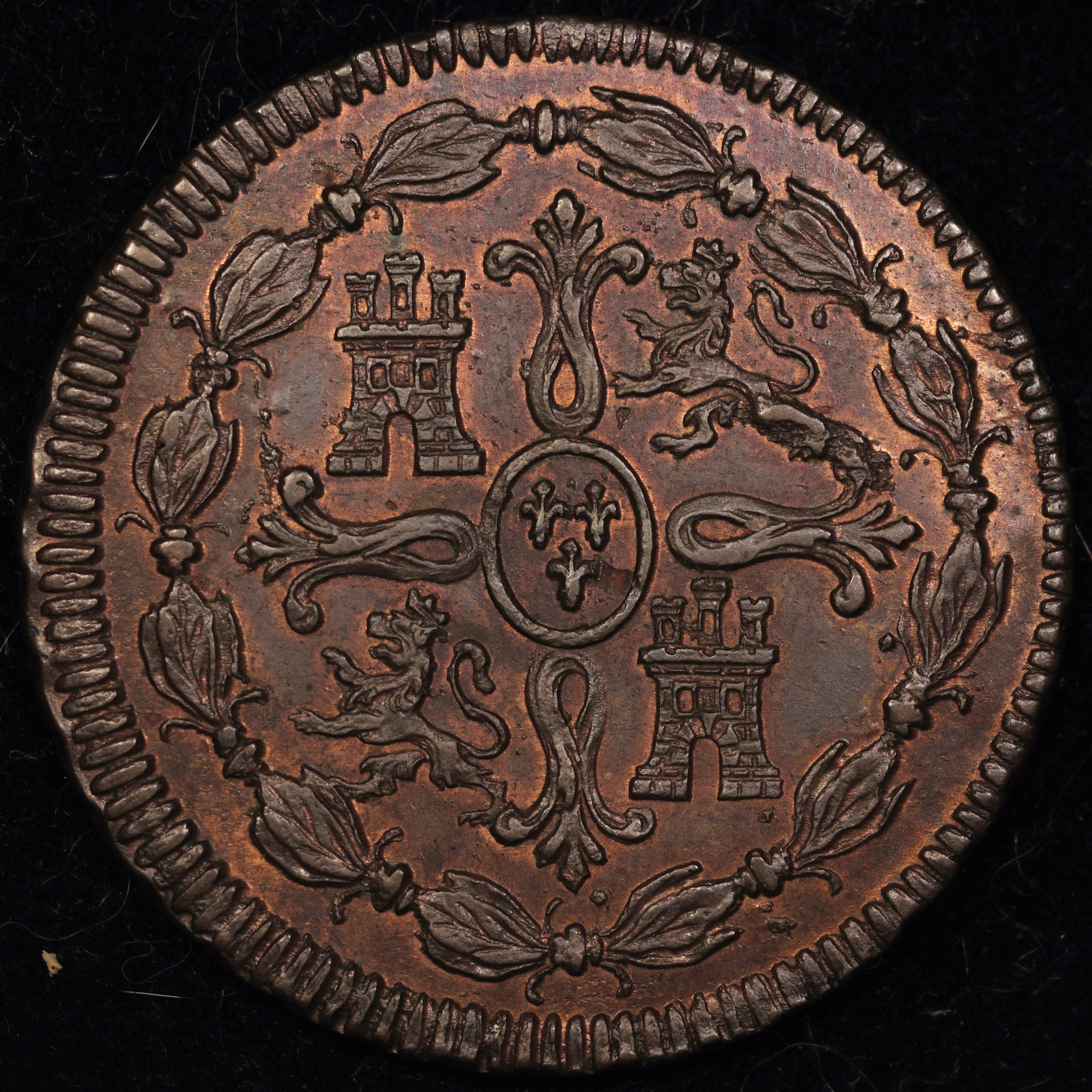 1819 Spain 8 Maravedis Rev..JPG