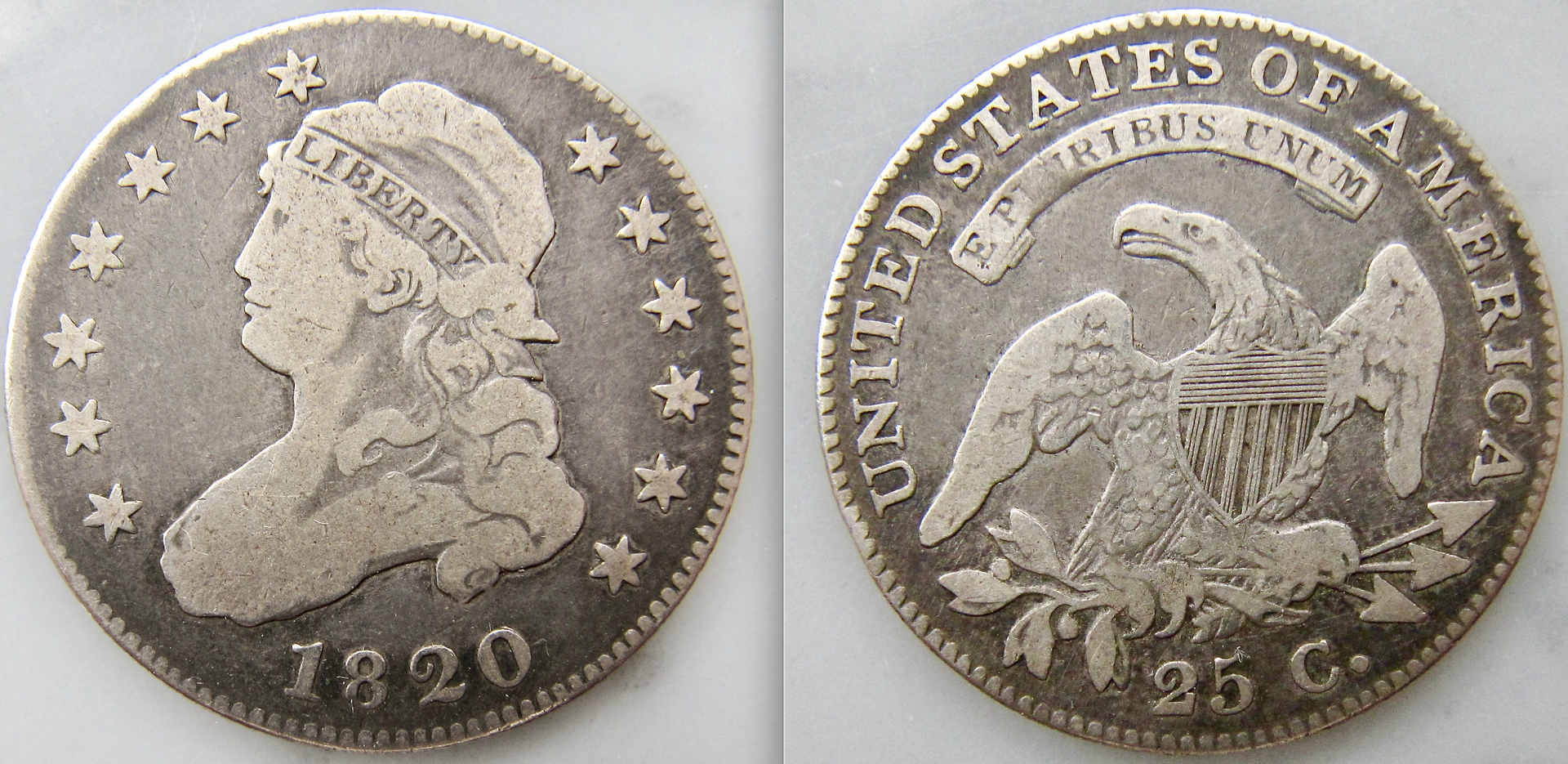 1820 capped bust quarter - OBV:REV - GP.png