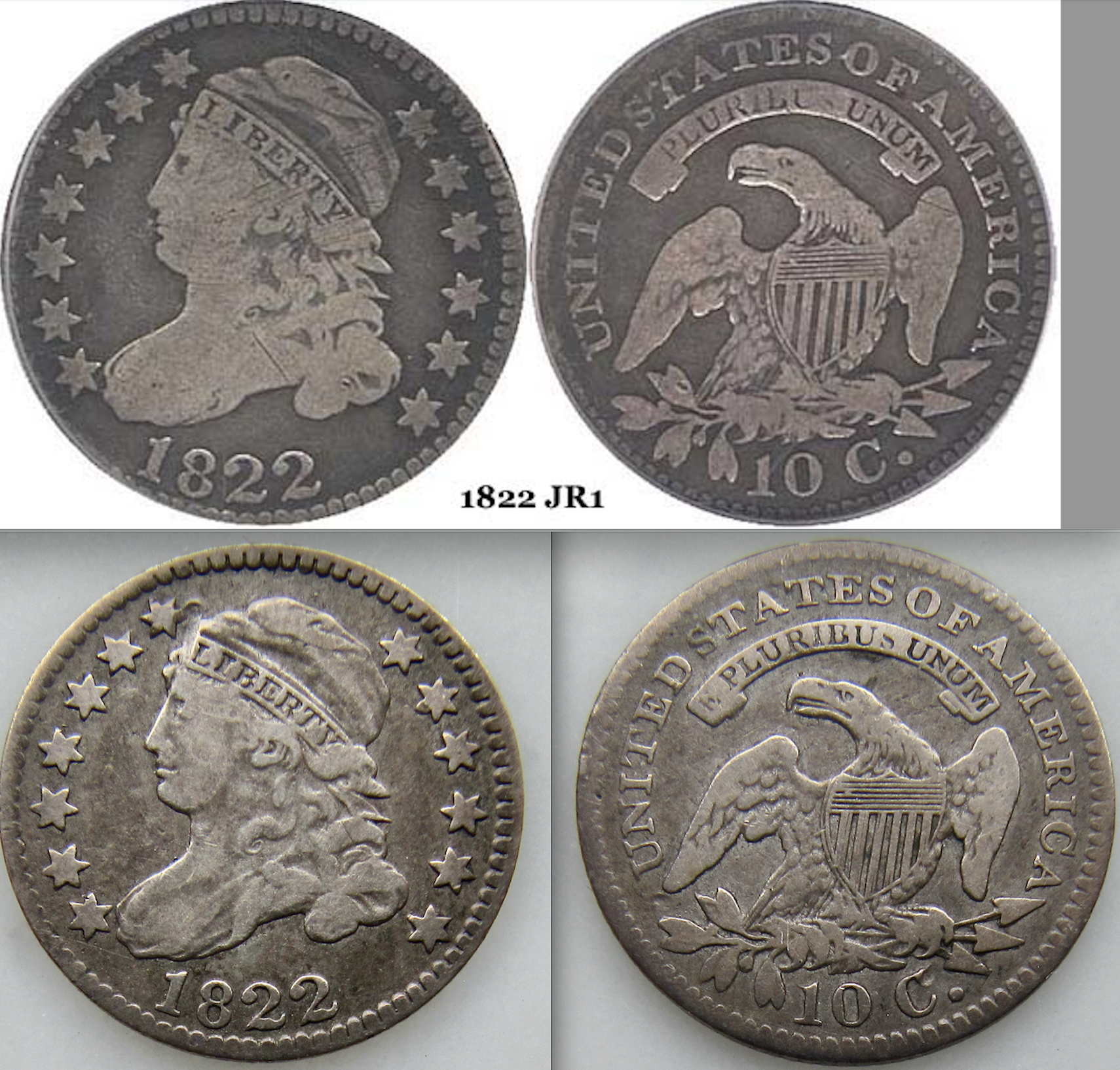 1822 Dime - My example + Another Fake ?? - October 2021.png