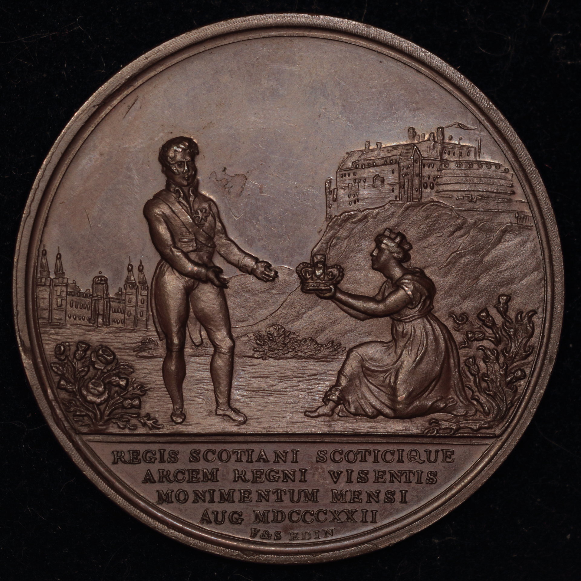 1822 George IV Visit to Scotland BHM.1178; Eimer 1162; CP.32dash1) Copper Rev..JPG