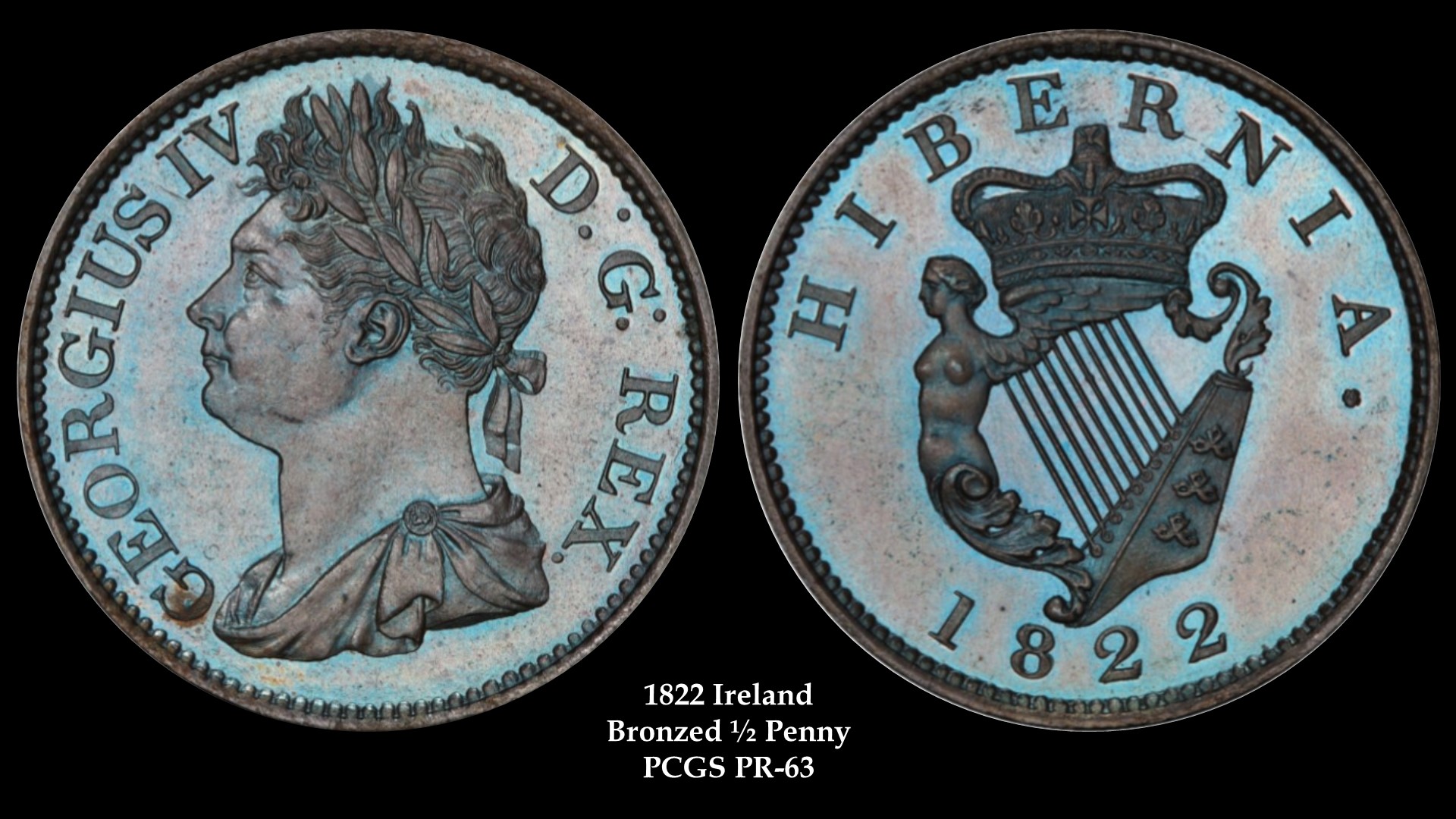 1822 Ireland Bronzed Halfpenny S-6624 PCGS PR-63 Side by Side - Copy.jpg