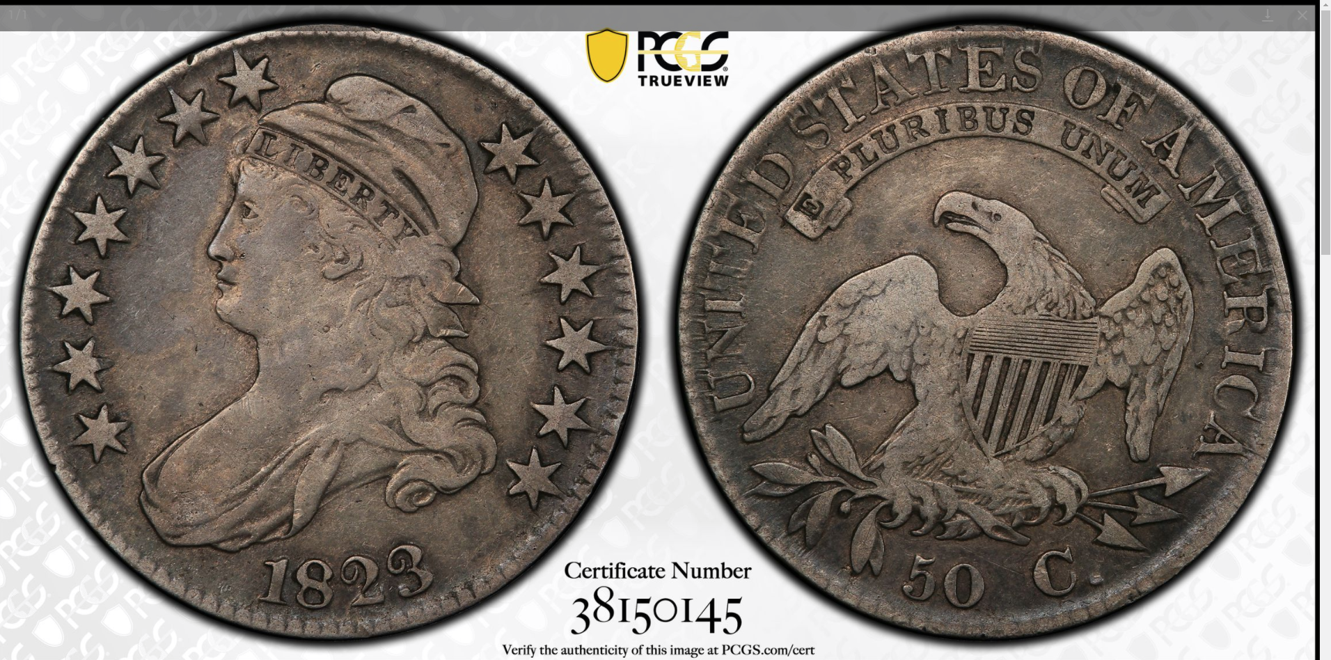 1823 Capped Bust Half PCGS VF 20.png