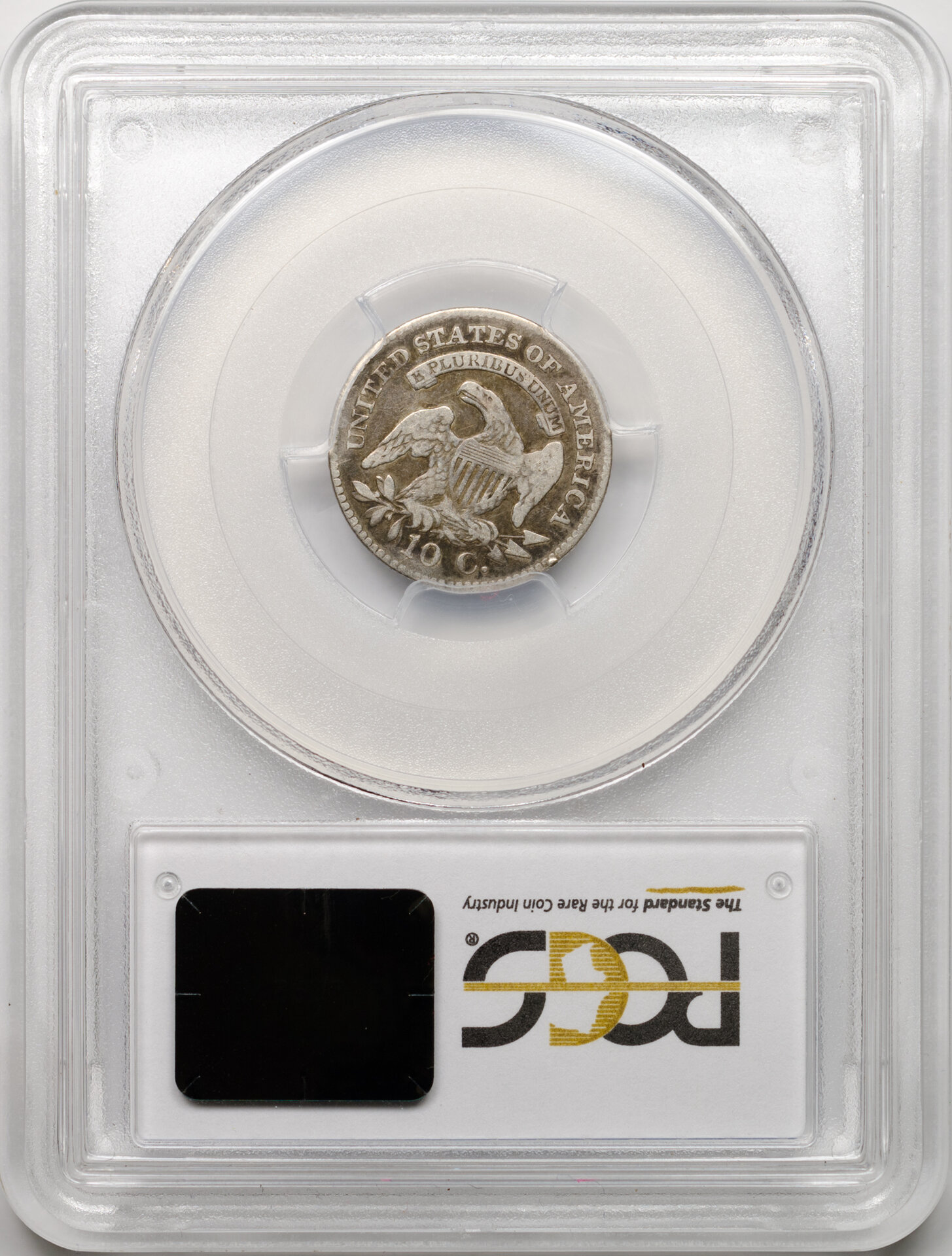 1825 10C DIME - CAPPED BUST, LARGE SIZE PCGS VG10 30362860 CAC Rev Slab.jpg