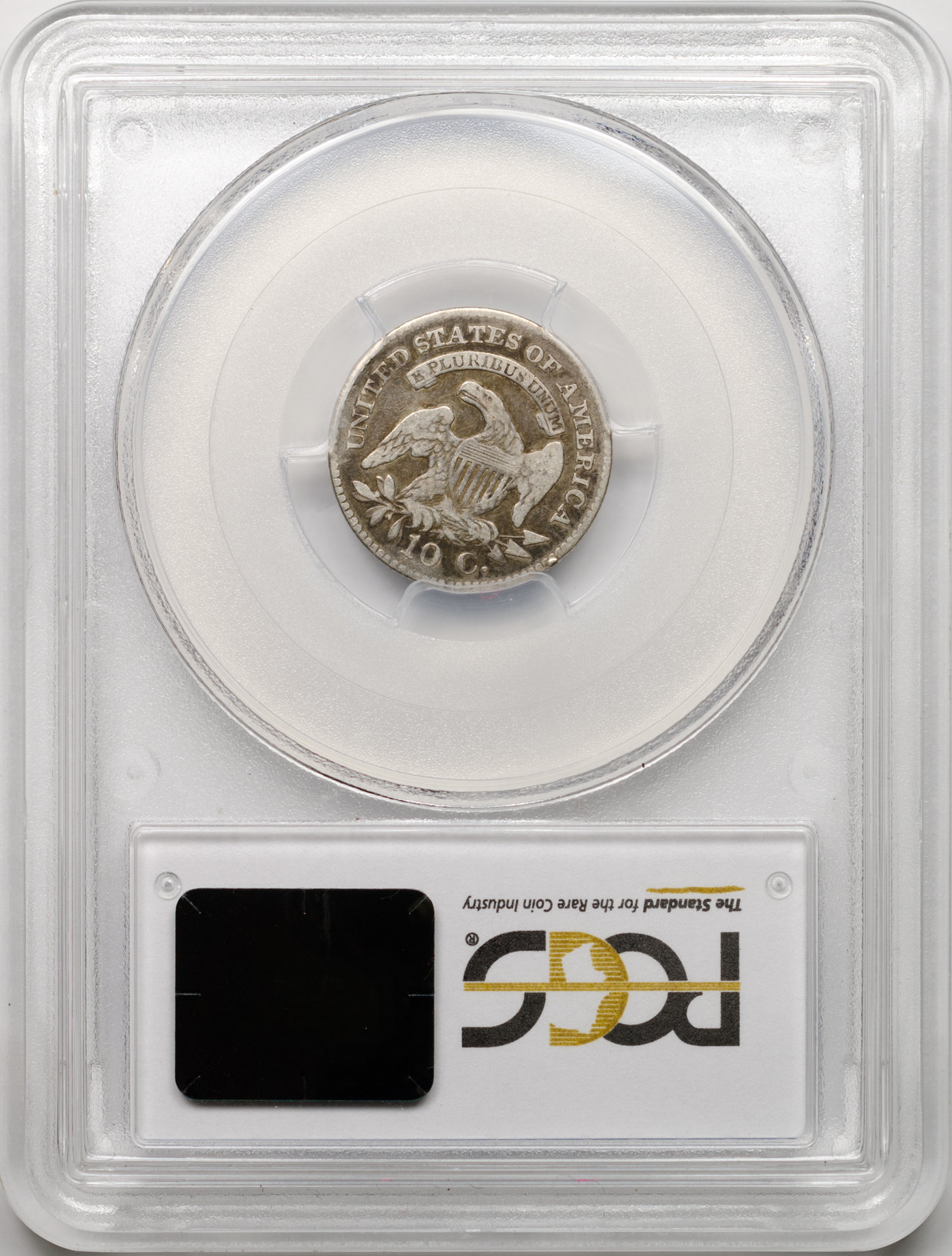 1825 10C DIME - CAPPED BUST, LARGE SIZE PCGS VG10 30362860 CAC Rev Slab.jpg
