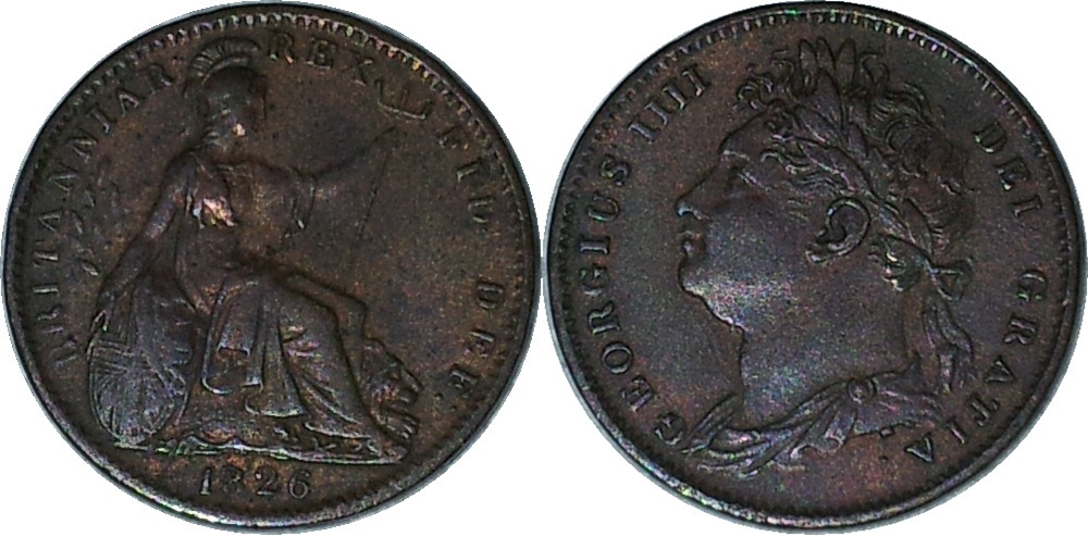 1826 Great Britain George IIII Farthing -horz.jpg
