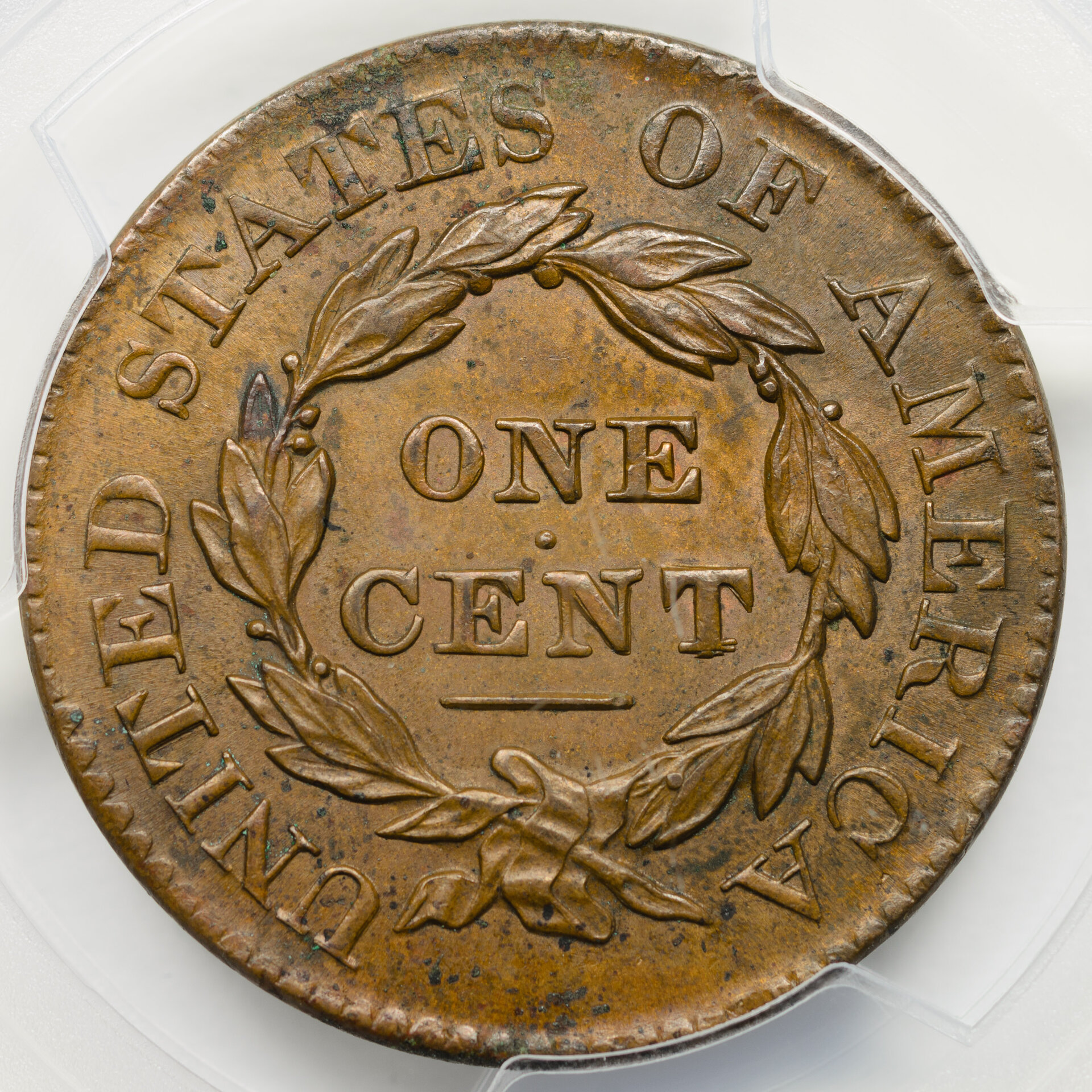 1827 1C MS61 BROWN PCGS 31385994 Rev Closeup.jpg